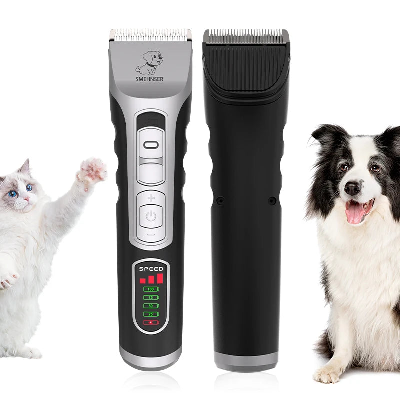 Cartoon Rechargeable Cordless Pet Hair Clipper Low-Noise 3 Speed Automatic Portable Convenient Dog Clippers Eco-Friendly Pet
