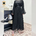Zaynab Zipper Abaya Latest Abaya Design Manufacturers Women Velvet Beaded Jalabiya Zipper Abaya