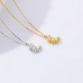 Simple Style Horns S925 Sterling Silver Croissant Pendant Necklace for Women Girls Fashion Jewelry Gift
