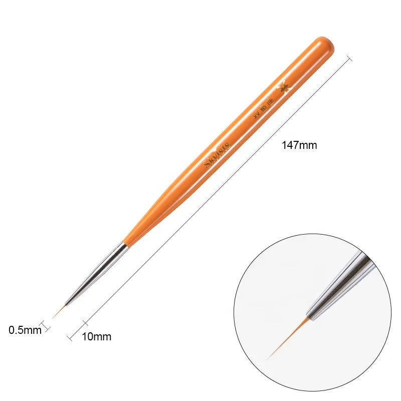 BAOWANG BW30-10 Custom Logo Professional Nail Art Brush Set Wood Handle Nylon Bristles Oval/Flat Shapes Premium Quality