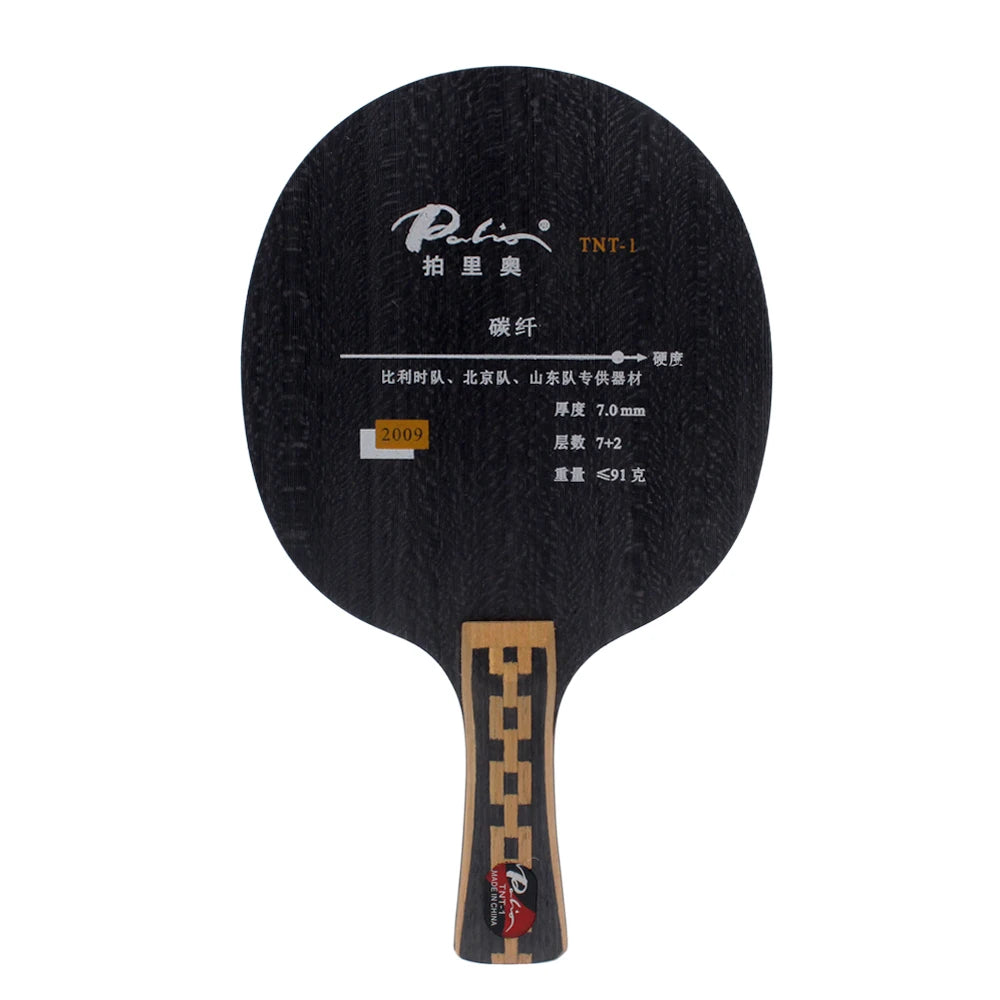Palio TNT-1 Long Handle 7 Wood 2 ALC Carbon Fiber Table Tennis Blade with 9-Layer Baseboard