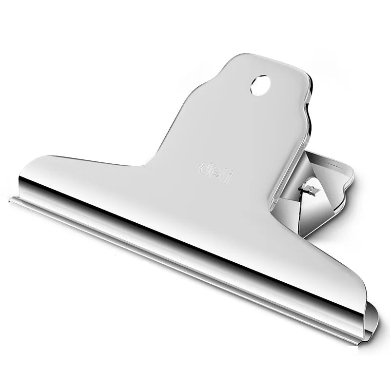 Deli 9532 3pcs/bag Iron Ticket Holder Width 102mm Information Binder Clip Food Sealing Clip 120bag*3pcs=360pcs Per Carton Set
