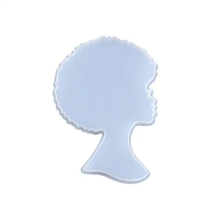 HY Afro Female Male Silicone Resin Mold Man Woman Head Epoxy Craft Keychain Silicone Molds