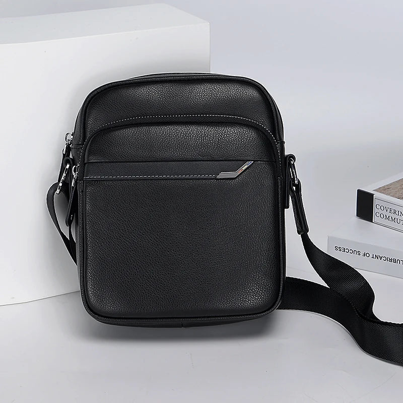 Men's Genuine Leather Crossbody Shoulder Bag Vintage Summer Fashion Luxury Sling Handbags Custom Logo Messenger Purse Portable MegaBDM