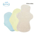 Babyshow Ultra Thin Organic Cotton Winged Panty Liners Set Reusable Breathable Women 3 Different Sizes One Set Super High