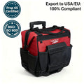 New Rolling Tool Bag With Wheels Electricians Portable Storage Organizer Tote Bag Telescoping Handle Waterproof Trolley Tool Bag