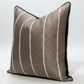 Luxury Coffee Brown Pillow Cases Geometric Style Striped Geometric Pattern Jacquard Cushion Cover for Sofa Couch Home Decor