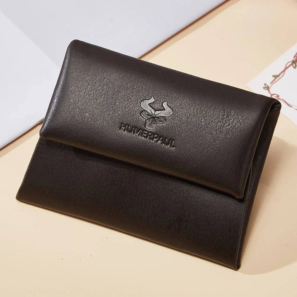 HUMERPAUL Factory Genuine Leather Coin Purse for Women Men Mini Portable Change Pouch High Quality Money Bag