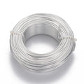 Pandahall 400g 0.8mm/1mm/2mm/2.5mm Silver Round Aluminum Wire Bendable Metal Craft Wire For Diy Jewelry Craft Making