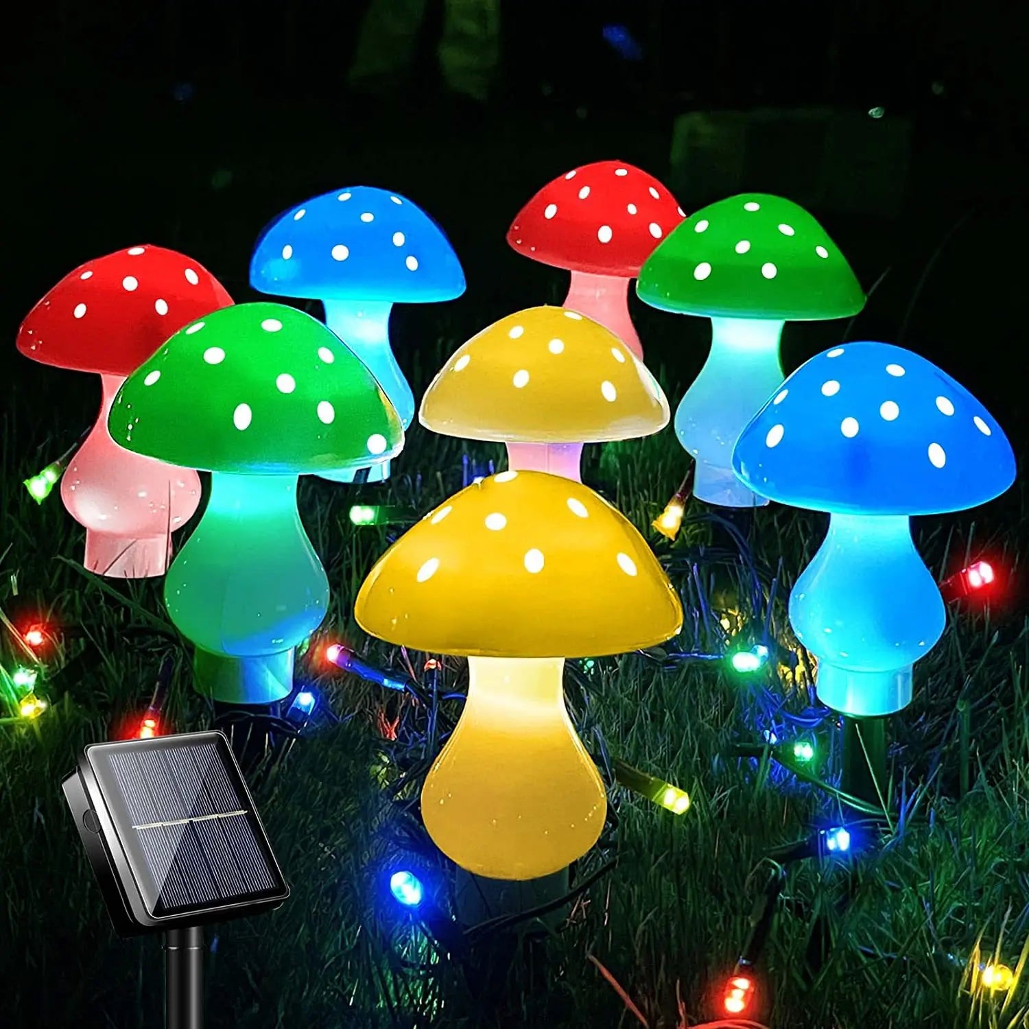 Outdoor Waterproof Christmas Decoration Led Solar Mushroom Light for Road Garden Landscape Courtyard Lawn