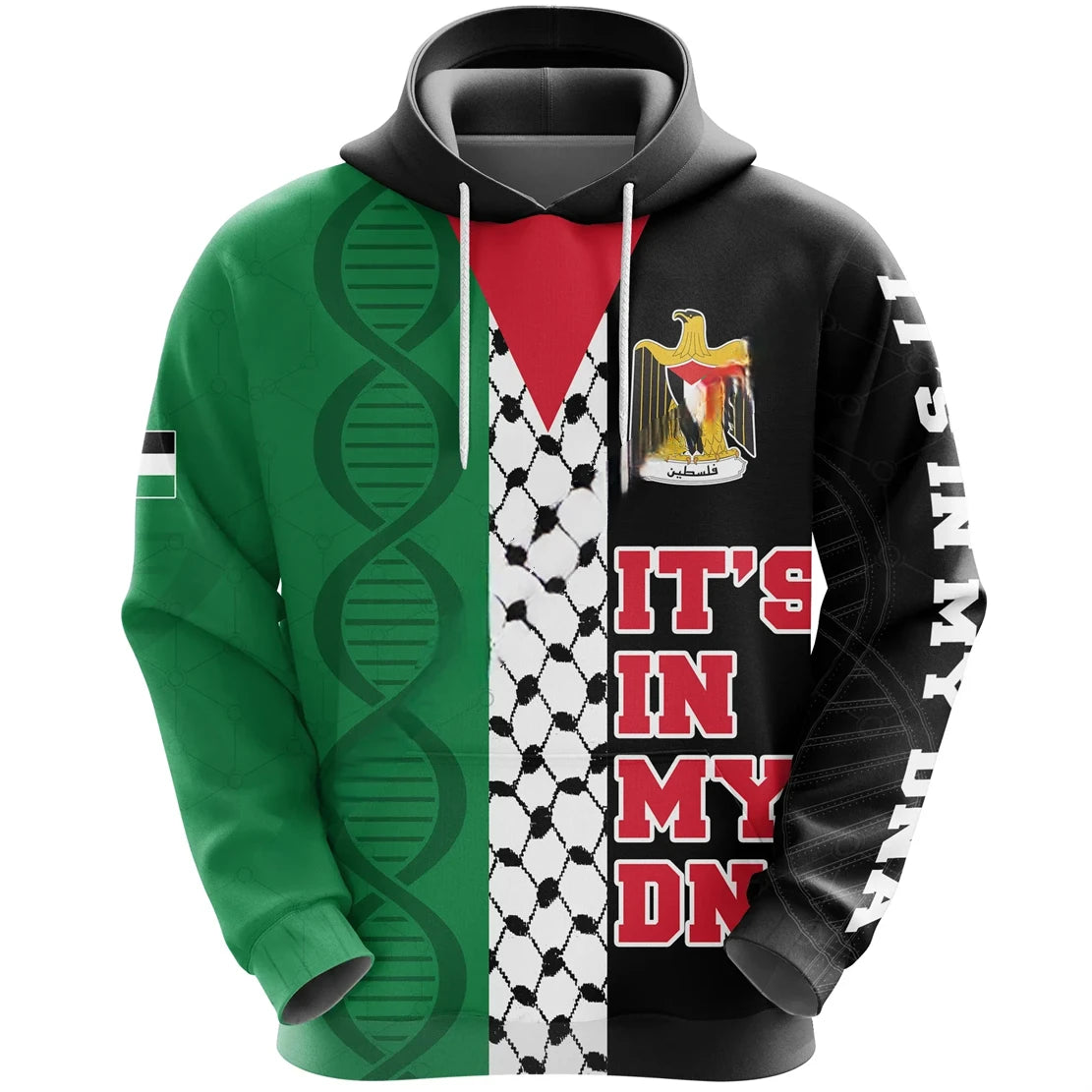Fitspi Palestine Flag Country 3d Printed Man Zipper Jumper Hoodie Pullover Sweatshirt Hooded Jersey Tracksuits Sweater Wholesale