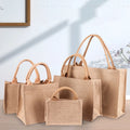 Hot Sale Customizable Size & Color Jute Tote Bag with Shoulder Strap Reusable for Outdoor Use Logo Printed