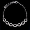 Sterling Silver 4*5mm Semi Mount Bracelet Empty Support Blank Claw Setting S925 Base Holder Without Center Stone Inlay for DIY
