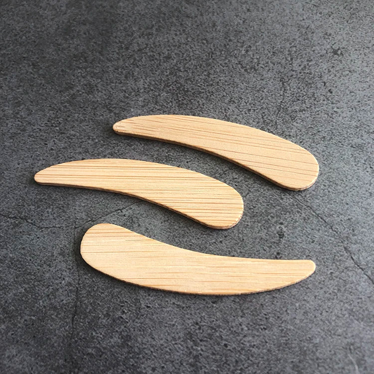 Wholesale Reusable Biodegradable Eco Friendly Moso Bamboo Facial Spatula Makeup Tools Cream Scoop Customized