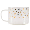 400ml Cute Star Gold Print Logo Glass Coffee Cup Drink Tea Mug