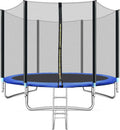 Indoor and Outdoor Foldable PVC Jumping Trampoline with Ladder & Enclosure Net for Kids and Adults Use