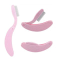 Wholesale Customization Foldable Handle Stainless Steel Metal Teeth Eyebrow Fold Eyelash Brush Comb Brow Comb
