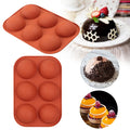 6 Holes Silicone Chocolate Mold Half Ball Sphere Cake Mold for Chocolate Cake Easter Decorations Baking Tools