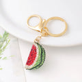 2025 Cute Crystal Watermelon Pendants Keychain Watermelon Key Chain Bag Charm Handbags DIY Accessories for Women Girls