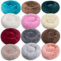 40cm Diameter Soft Plush Warm Round Plush Fluffy Donut Pet Beds Cushion Sofa Cat Dog Bed