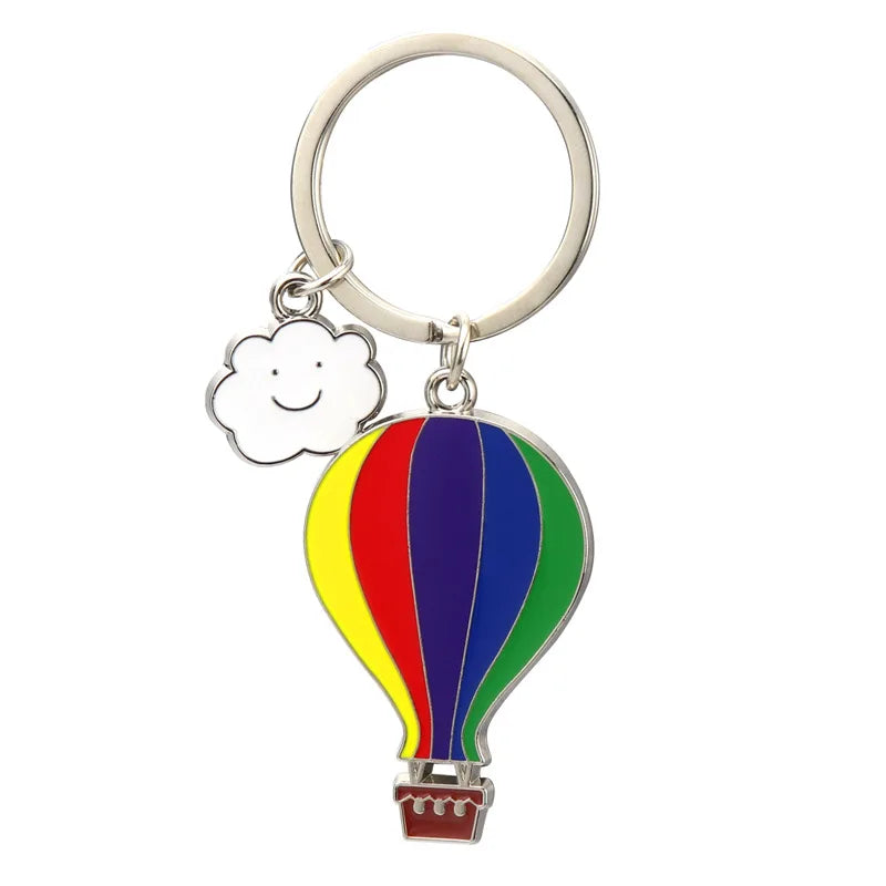 Wholesale Hot Air Balloon Llavero Metal Keychain Holder Key Ring Metal Key Chain