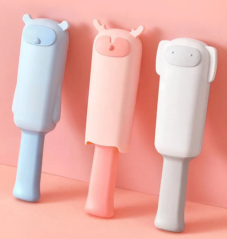 Mini Portable Washable Sticky Cleaner Brush Lint Roller Clothing Dust Hair Sheets Lint Remover Reusable Fabric Brush
