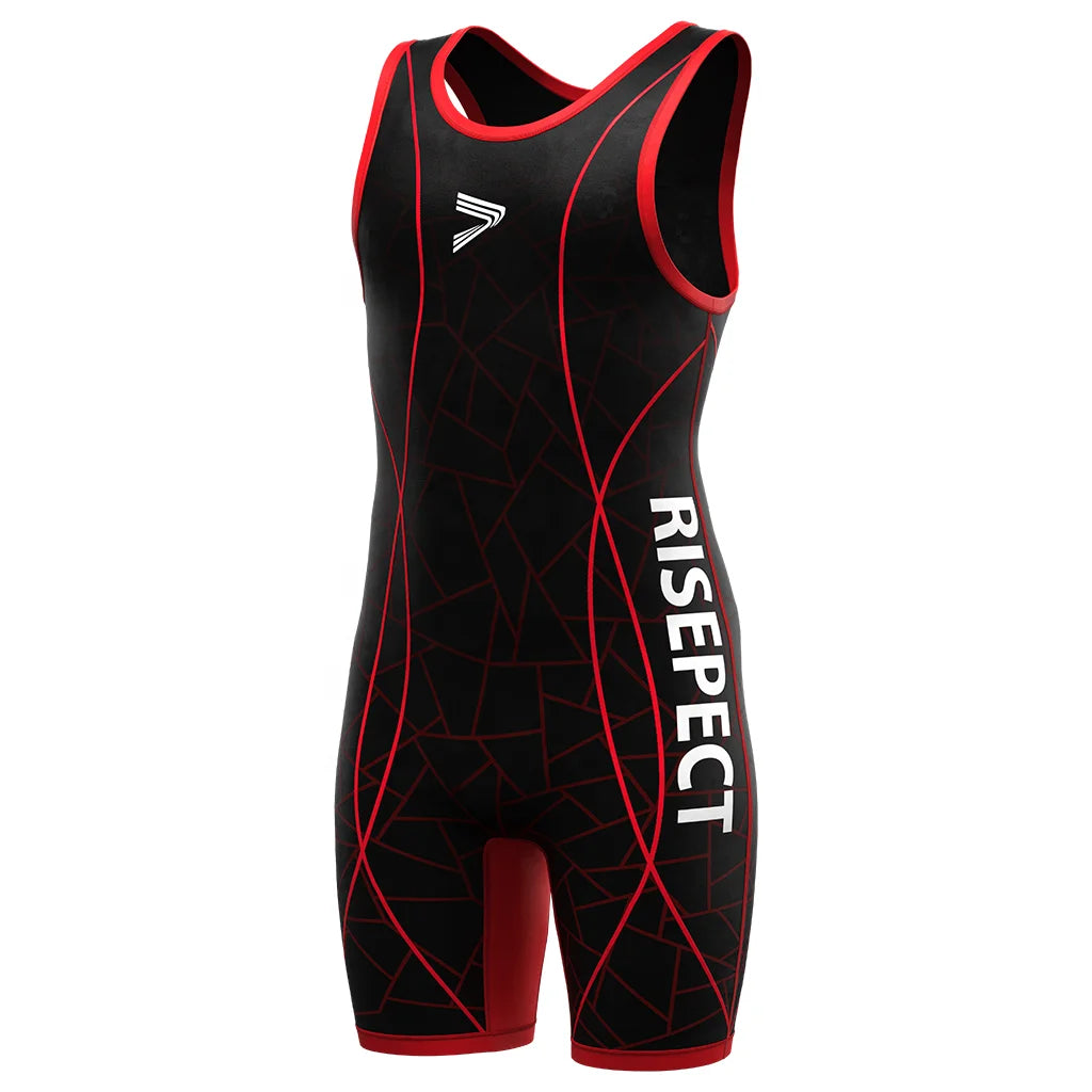 RISE Wrestling Singlets Wrestling Uniform Sports Bodysuit Jumpsuits for Train and Competition