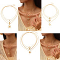 Minimalist Style Women's Multi-Layer Necklace INS Trendy Design Fashion Gift Alloy Creative Personalized Fine Pendant Necklace