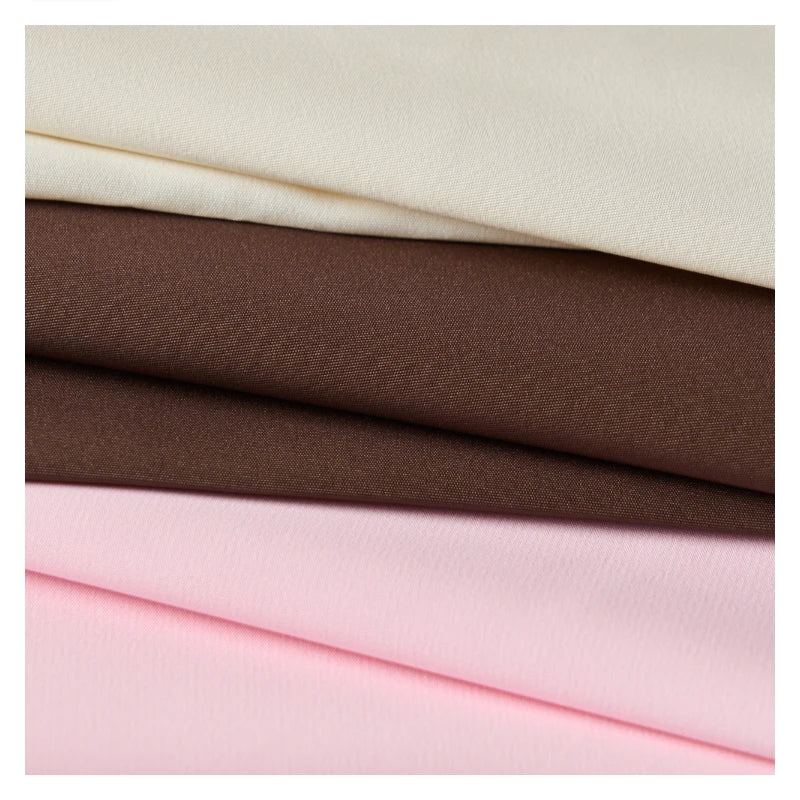 In-Stock 100% Polyester 75D Dull Pongee Waterproof Coated Composite Fabric for Girls' Dresses Clothes Breathable Plain Outdoor