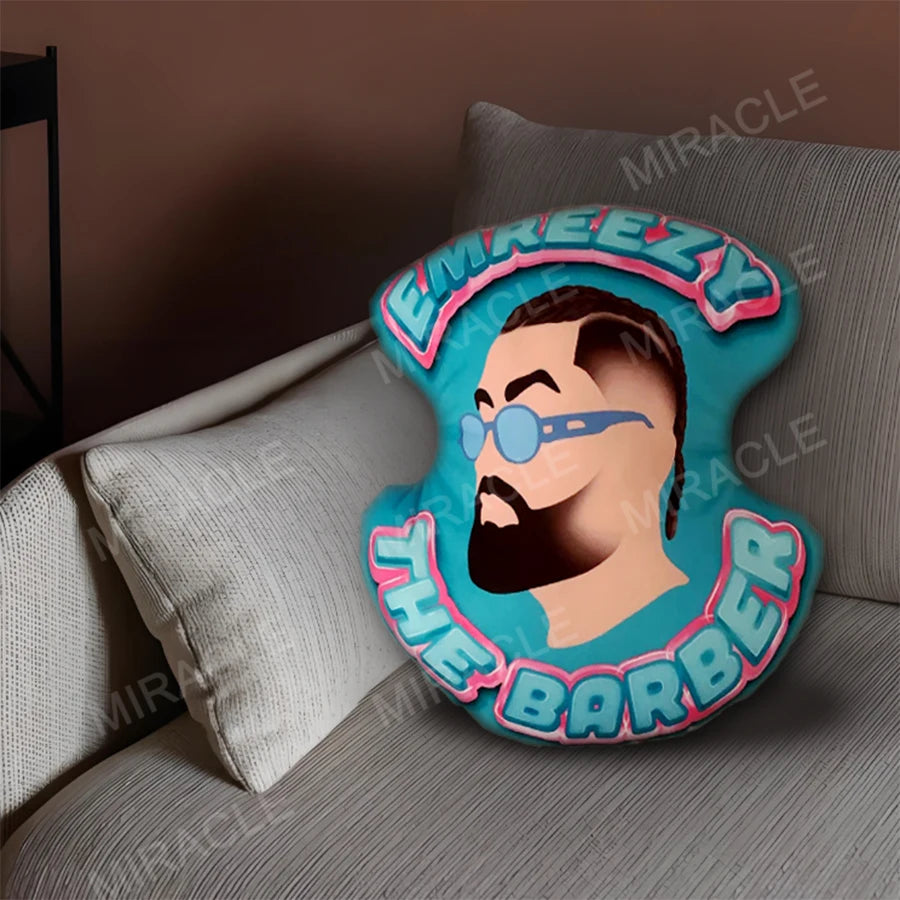 Custom Anime Body Face Pictures Throw Pillows Custom logo Die Cutting Irregular Shape Cushion Custom Printed Cushion