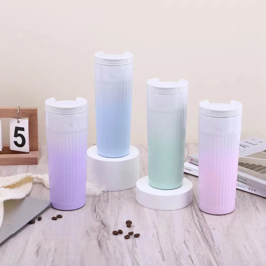 Large Capacity Stainless Steel Thermos Mug Colorful Double Portable Outdoor Sports Vacuum Flasks Water Bottle