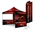 Outdoor Waterproof Folding 10x10ft Aluminum Alloy Trade Show Tents Business Tent Pop up Canopy Tent With Wheel Bag & Sandbag MegaBDM