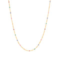 JOOLIM High End Stainless Steel Colorful Bead Bohemia Style Rainbow Enamel Necklace 18K Gold Plated Jewelry Wholesale