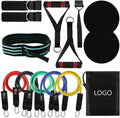 High Quality 14 Piece Resistance Band Set Exercise Family Fitness Bands150 Lbs Fitness Resistance Bands Set