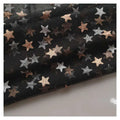 Sparkle Glitter Star Print Net Tulle Shiny Star Print Mesh Fabric for Party Decoration