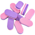10Pcs/bag Double-sided Oval Shaped Mini Sponge Nail Buffer Block Support Private Label Manicure Care Nail Buffer Files Tools