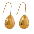 JINYOU 2622 Stainless Steel Water Drop Hanging Earrings Prevent Allergy Metal Charm Texture Smooth Fashion Jewelry Accessories
