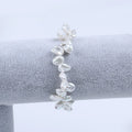 Best Selling Zhuji Luxury Design 7-8mm Keshi Shape Freshwater Pearl Bracelet for Gifts Parties Weddings