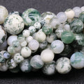 Wholesale Mixed Color Moss Agate 4mm 6mm 8mm High Quality Loose Round Natural Stone Beads for Jewelry Making