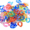 New Popular Acrylic Clear Glitter Flat Twist Oval Open Ring Beads Connector Link Chain for Necklace Bracelet Making