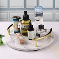 Natural Marble Rectangle Kitchenware Set Serving Tray Home Decor Plate Dish Gold Customized Design White Black Green 12x12x3