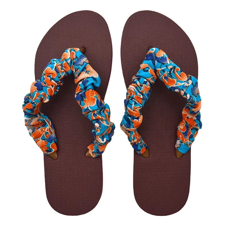 Ladies Popular Summer Beach Flip-Flops Slippers Ladies Popular Summer Beach PE Slipper for Wholesale