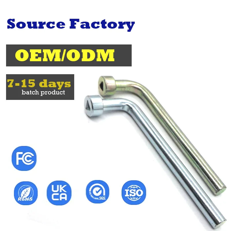 Customized Carbon Steel Inner Triangle Key Wrench Zinc Plated Triangle Switch Spanner for Screws OEM Support