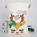 Large Santa Sacks Canvas Blank Storage Bags Drawstring Xmas Package Storage for Holiday Party Decorations Christmas Decorations