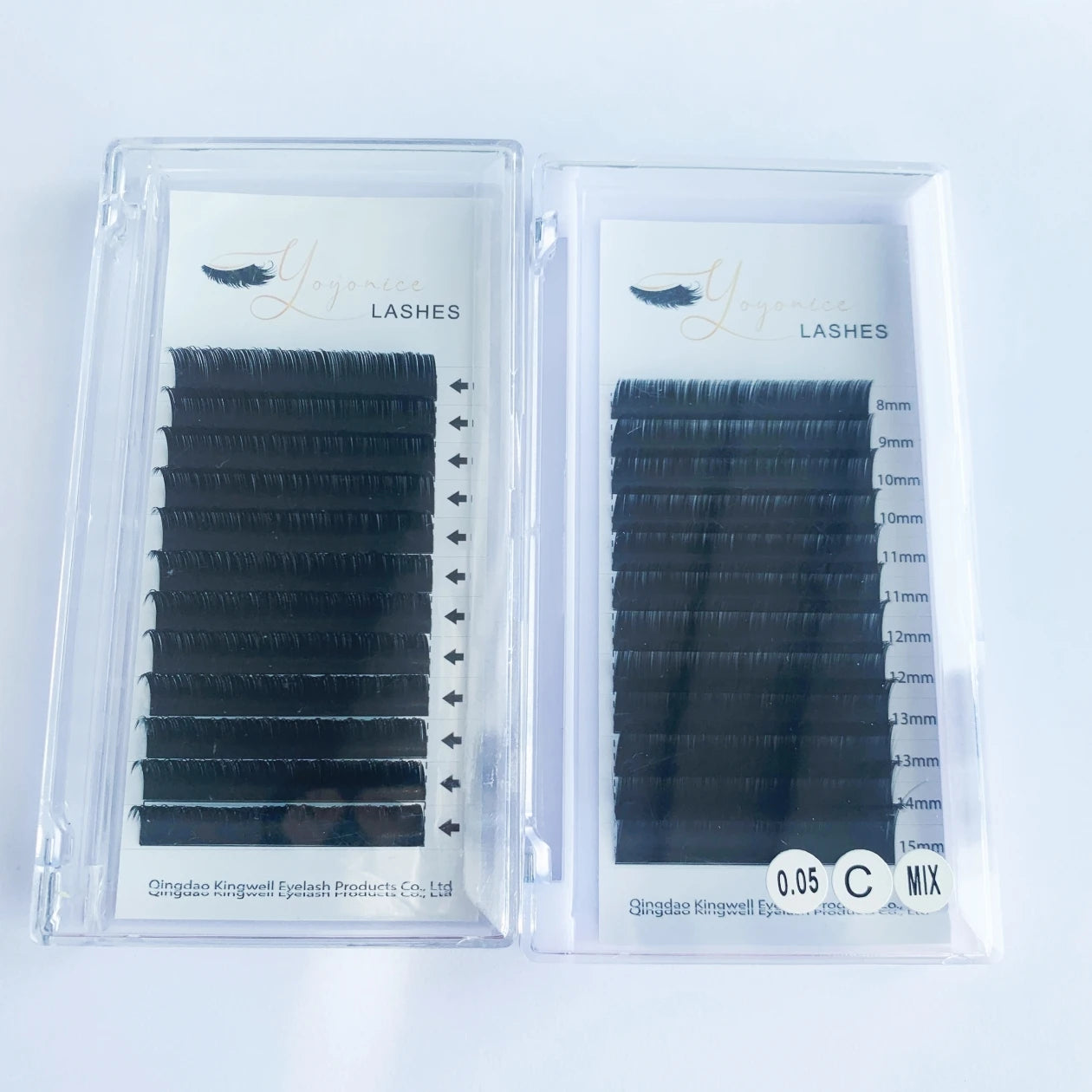 Free Sample C CC D DD Curl 0.07 mm Thickness Mix Length Korea PBT Fibre Flat   Private Label Black Eye Lashes Eyelash Extensions