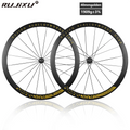 RUJIXU 700C Racing Bicycle Wheel 40/50mm High Aluminum Alloy Frame Fixed Tooth Dead Flywheel Clincher Rim V Brake System for MegaBDM