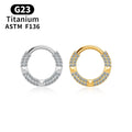 G23 Titanium Nose Ring Cartilage Earrings Piercing Jewelry Daith Hoop Hinged Segment ASTM F136 Tit Fashion Body Jewelry CZ