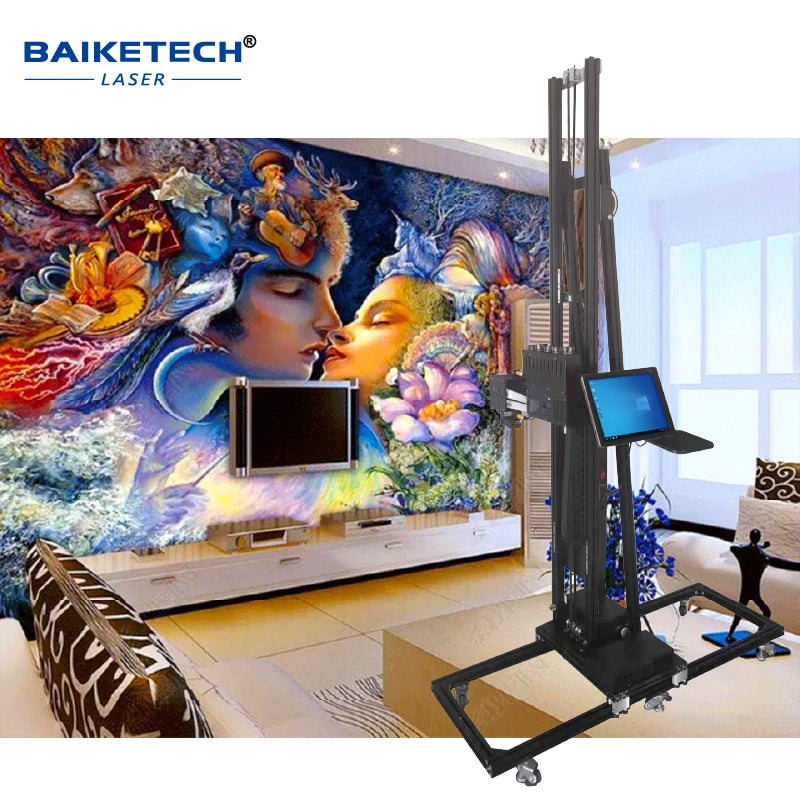 3D Vertical UV Wall Printer Multiple Color Printing Machine for Metal / Glass / Wood