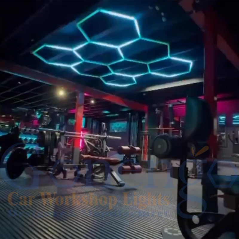 Various Shapes Remote Control Color Changeable Rgb Led Hexagonal Lights for Gym