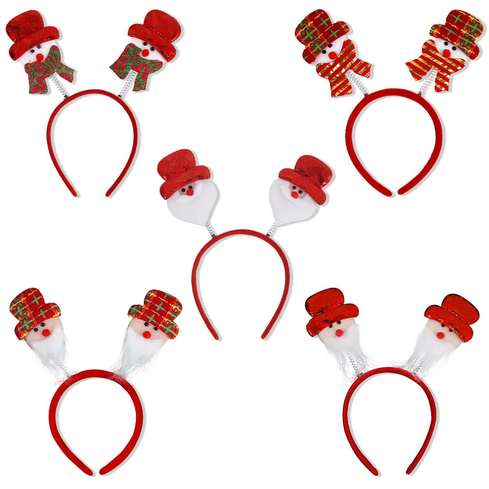 New Christmas Headband Decoration  Christmas Headdress Decorations Christmas Snowman Hat Headband Party Decoration Supplies